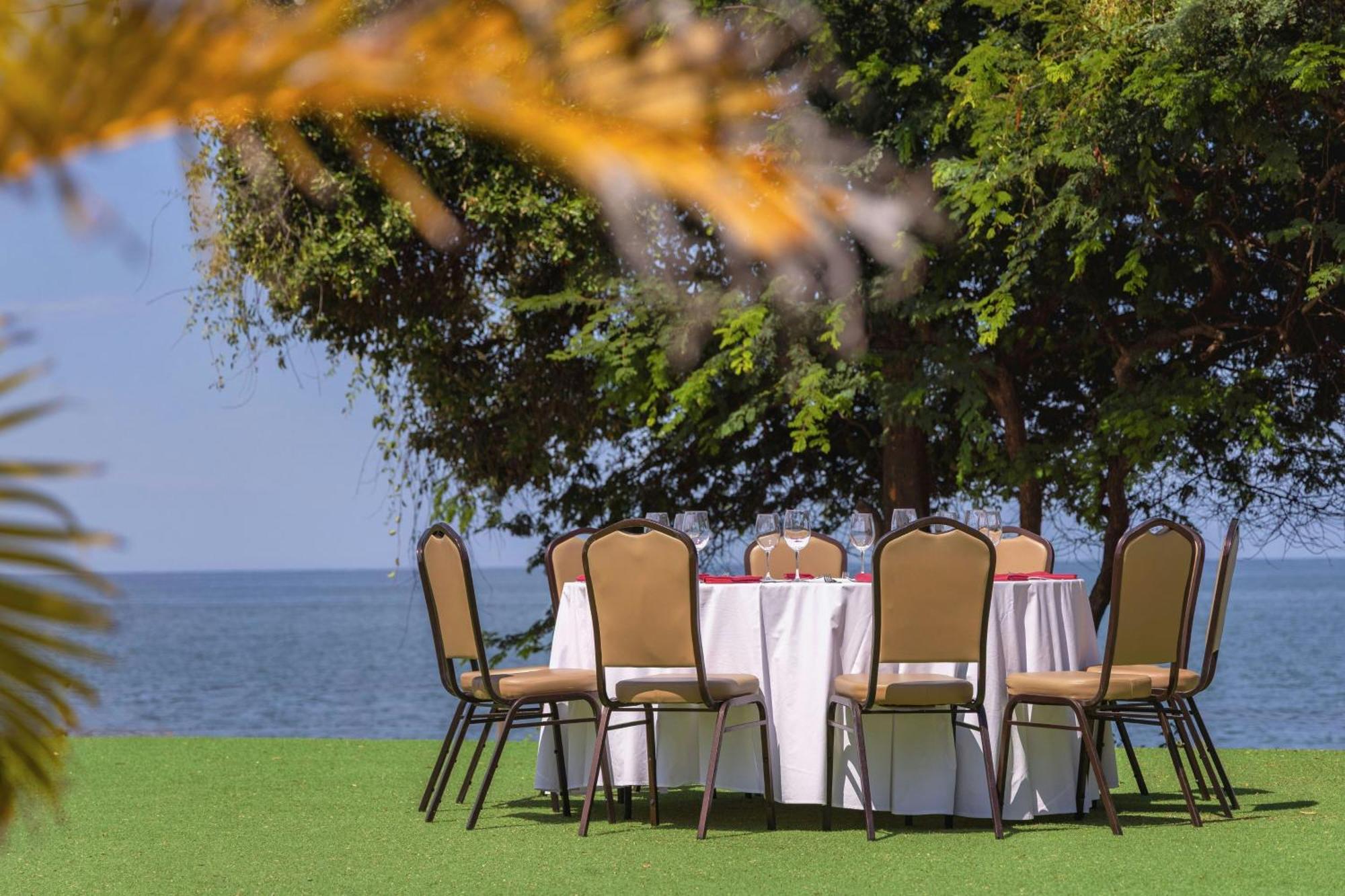 サンタ マルタ マリオット リゾート プラヤ ドルミーダ サンタ・マルタ エクステリア 写真 The lawn at the hotel